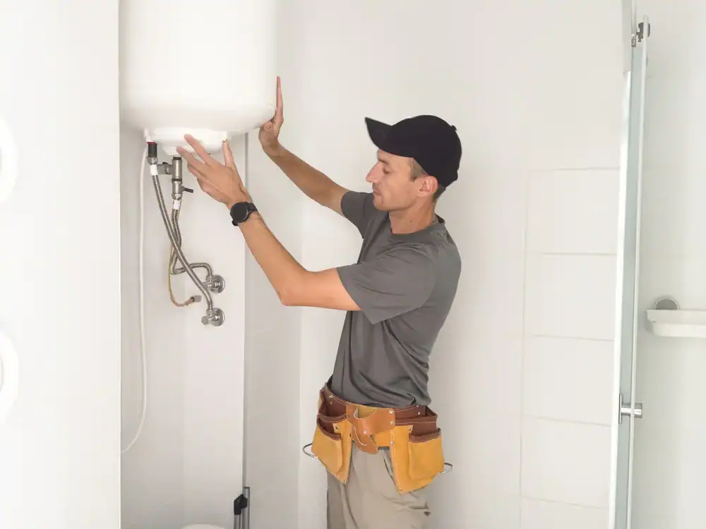 Plumber Installing Water Heater New York County New York